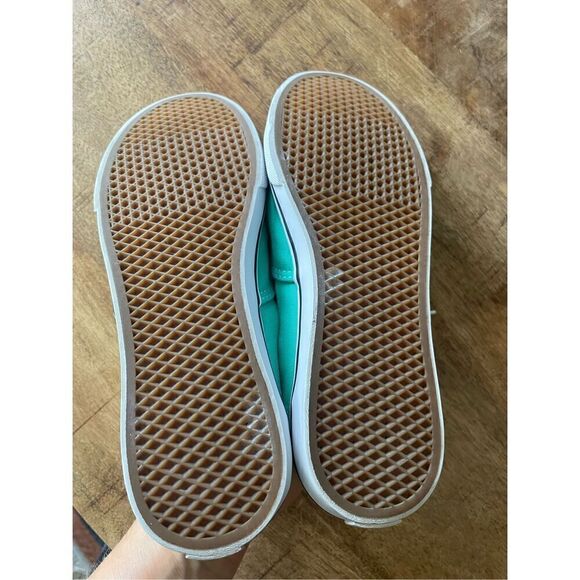Vans Off The Wall Women's Size 7 W , men's size 5,5 Skateboard Shoes Aqua Mint B - Picture 4 of 8
